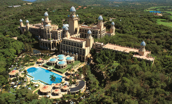 Aerial view of the Sun City hotels