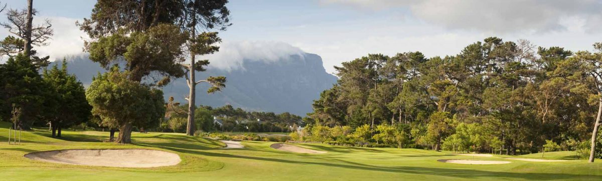 Shadows on the fairway at Clovelly Golf Club, Cape Town.