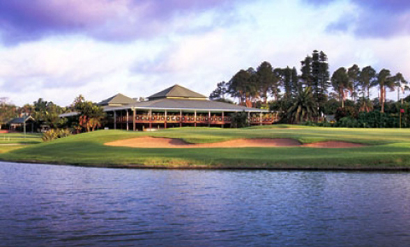 a large lake is central to the course offering views from the clubhouse at Mount Edgecombe.