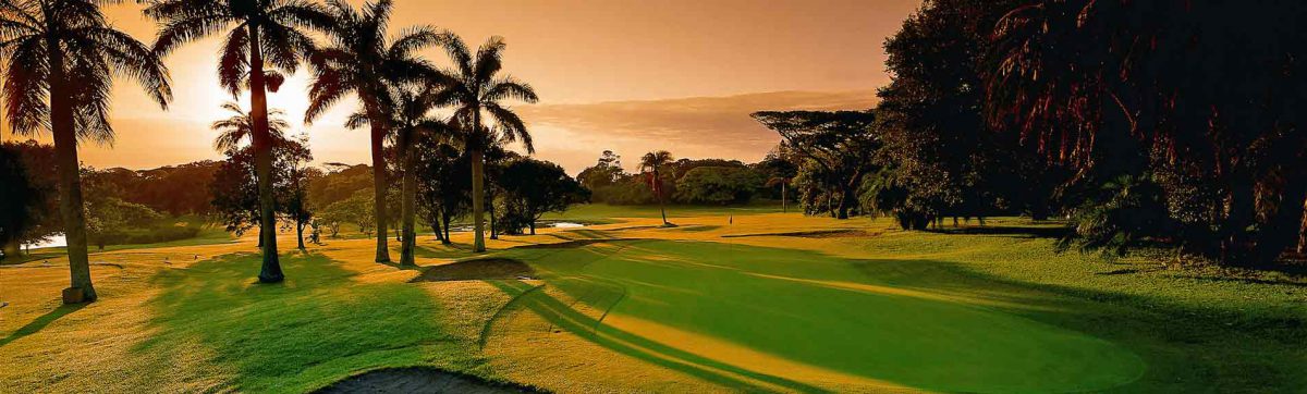 Sunset over the golf course at Selborne Hotel