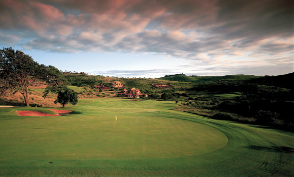 Stormy clouds over Zimbali Golf Course in Durban.