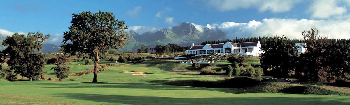 Playing golf in the cape Winelands.
