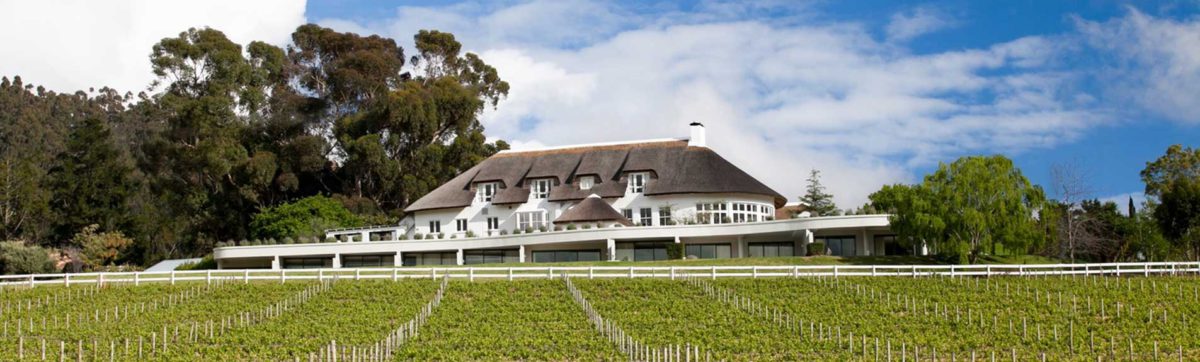 Mont Rochelle Hotel surrounded by vines.