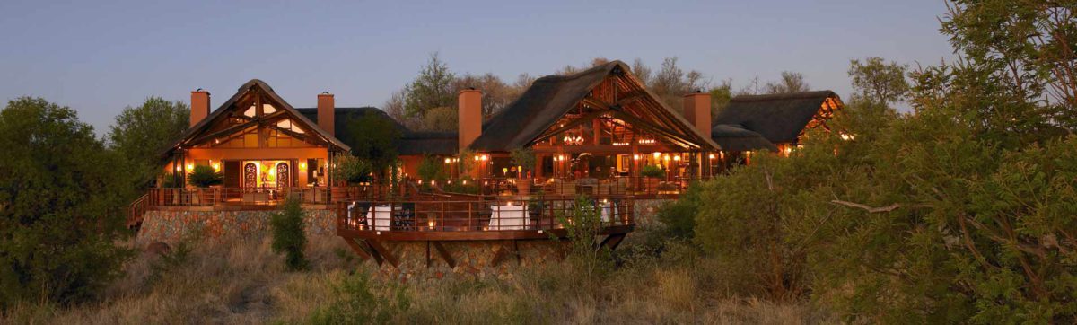 Game viewing from the deck of the Mateya Safari Lodge in Madikwe.