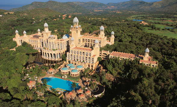 aerial view of the Palace of the Lost City Hotel