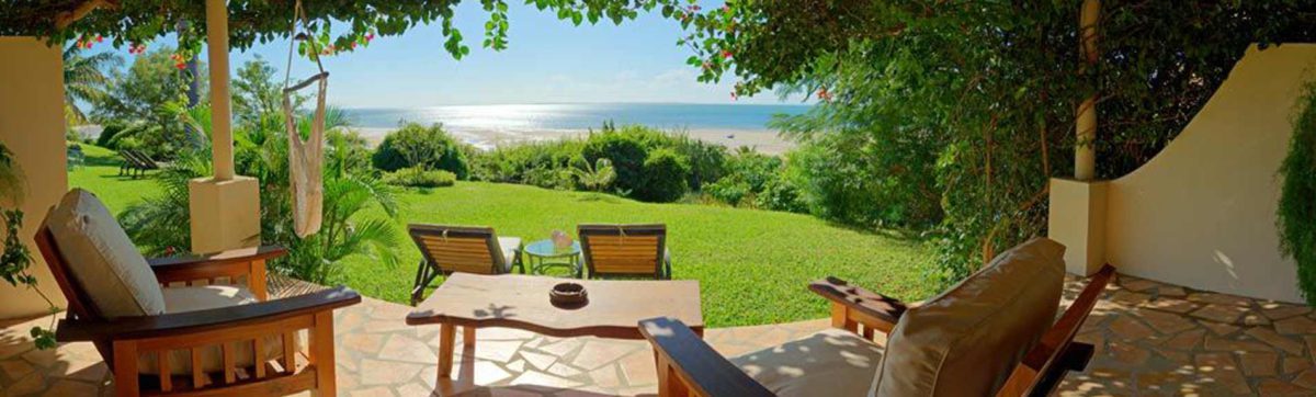 views of the Indian ocean from the patio at Casa Rex