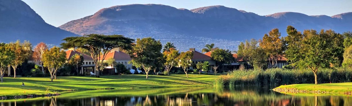 Reflections in the water at Pecanwood Golf and Country Club.